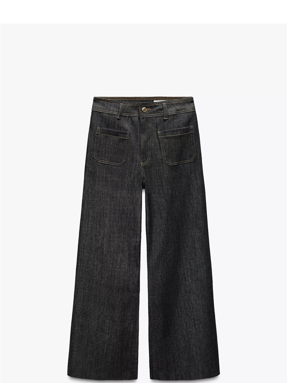Zara collection high waist marine straight pocket jeans